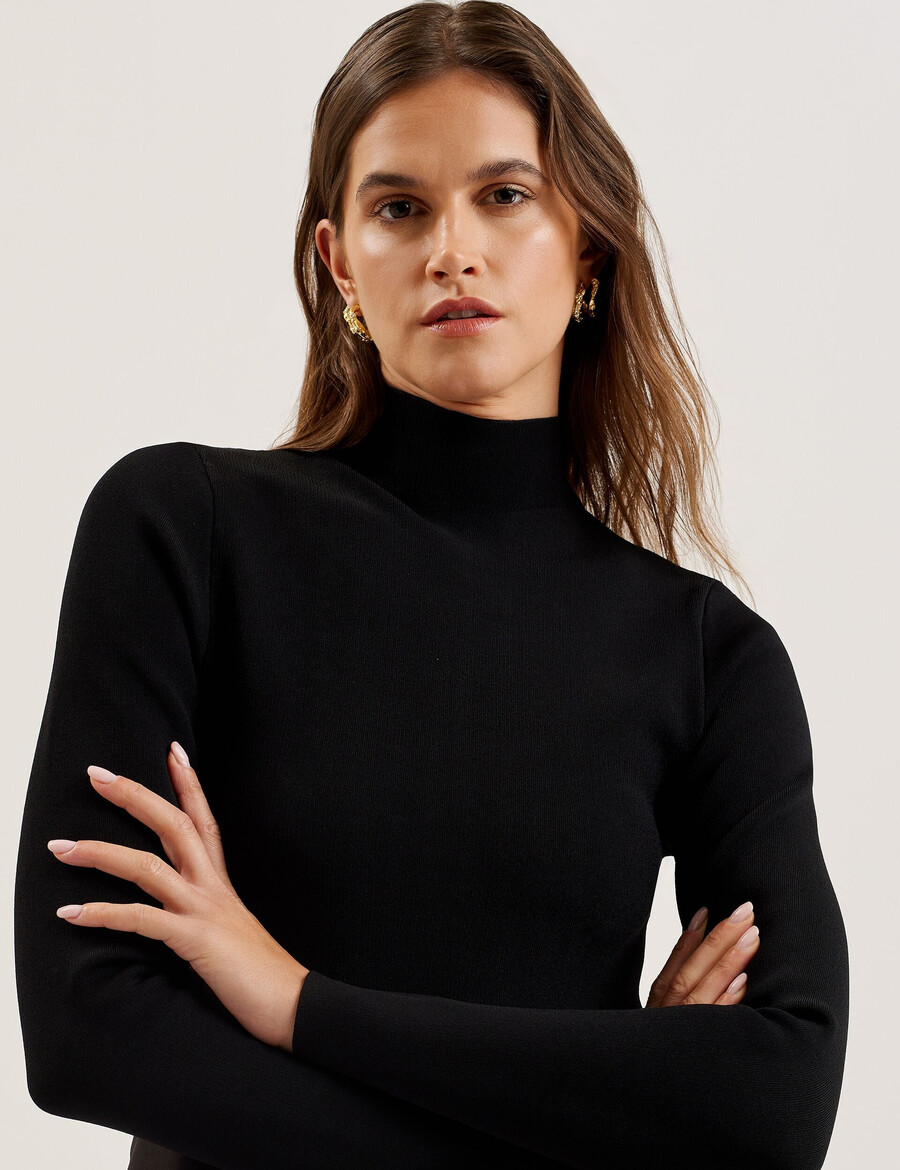 asnes - vestido midi de punto con falda estampada