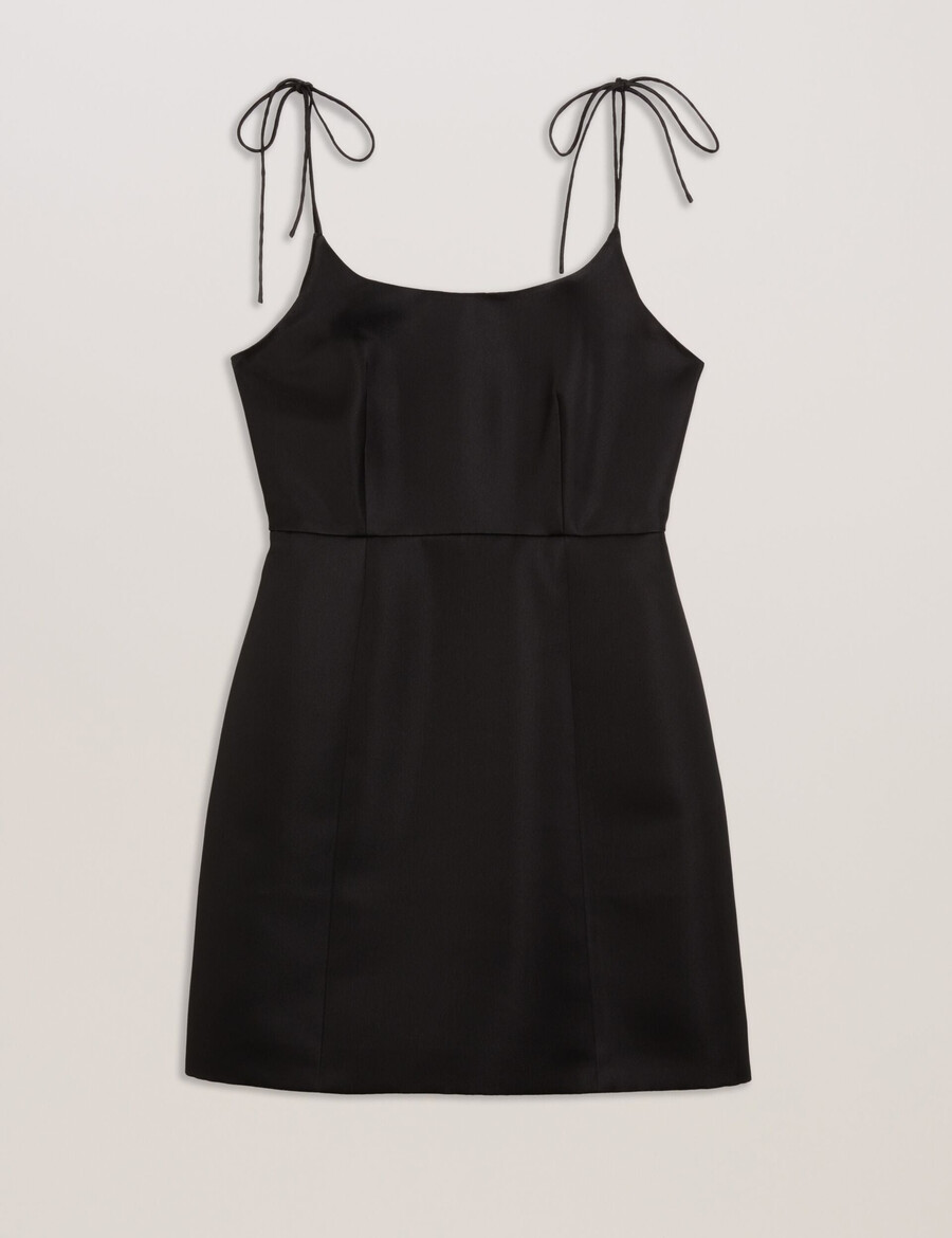 kavala - vestido mini con escote cuadrado y tirantes anudados