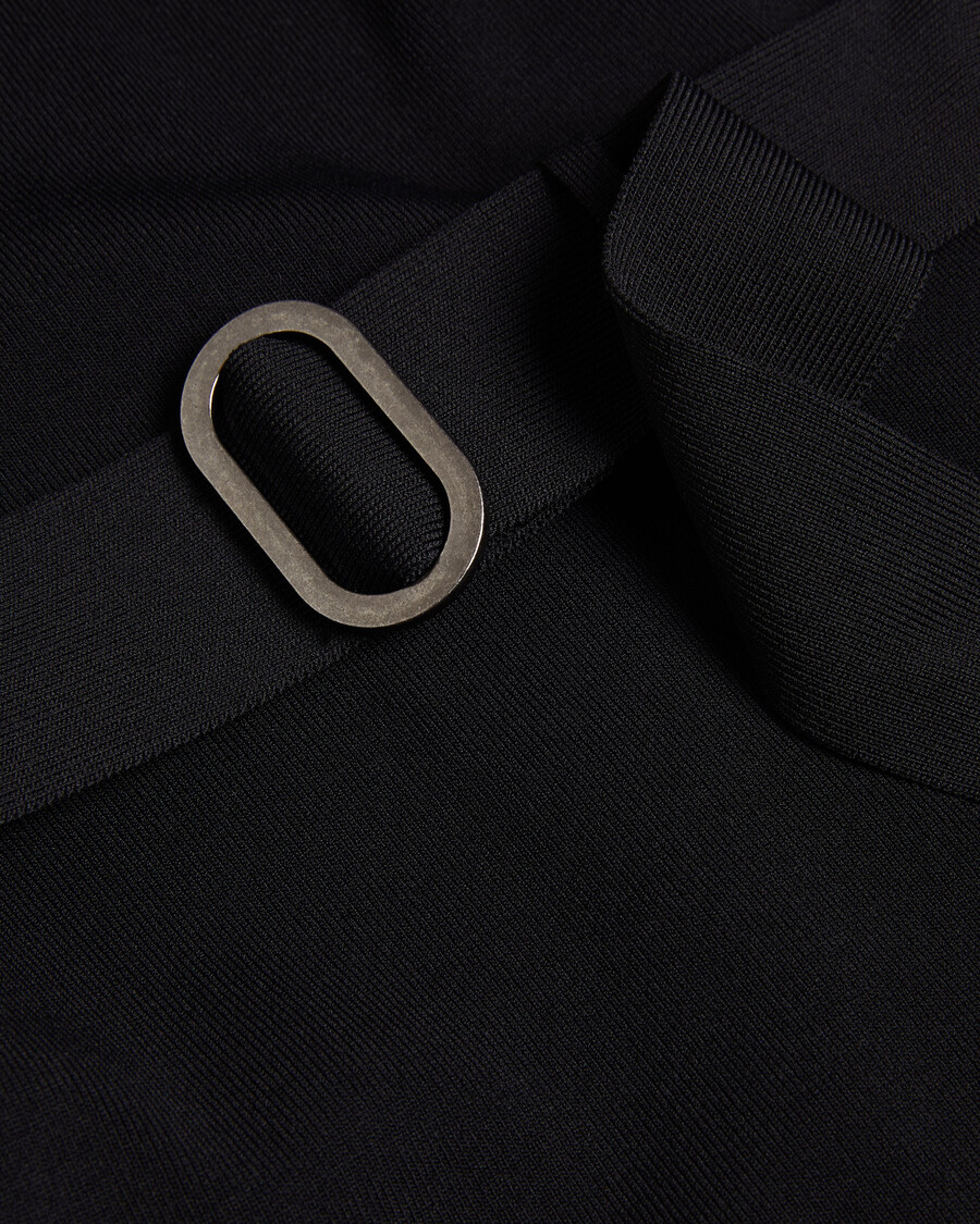 samalee - vestido midi de punto con dobladillo volteado