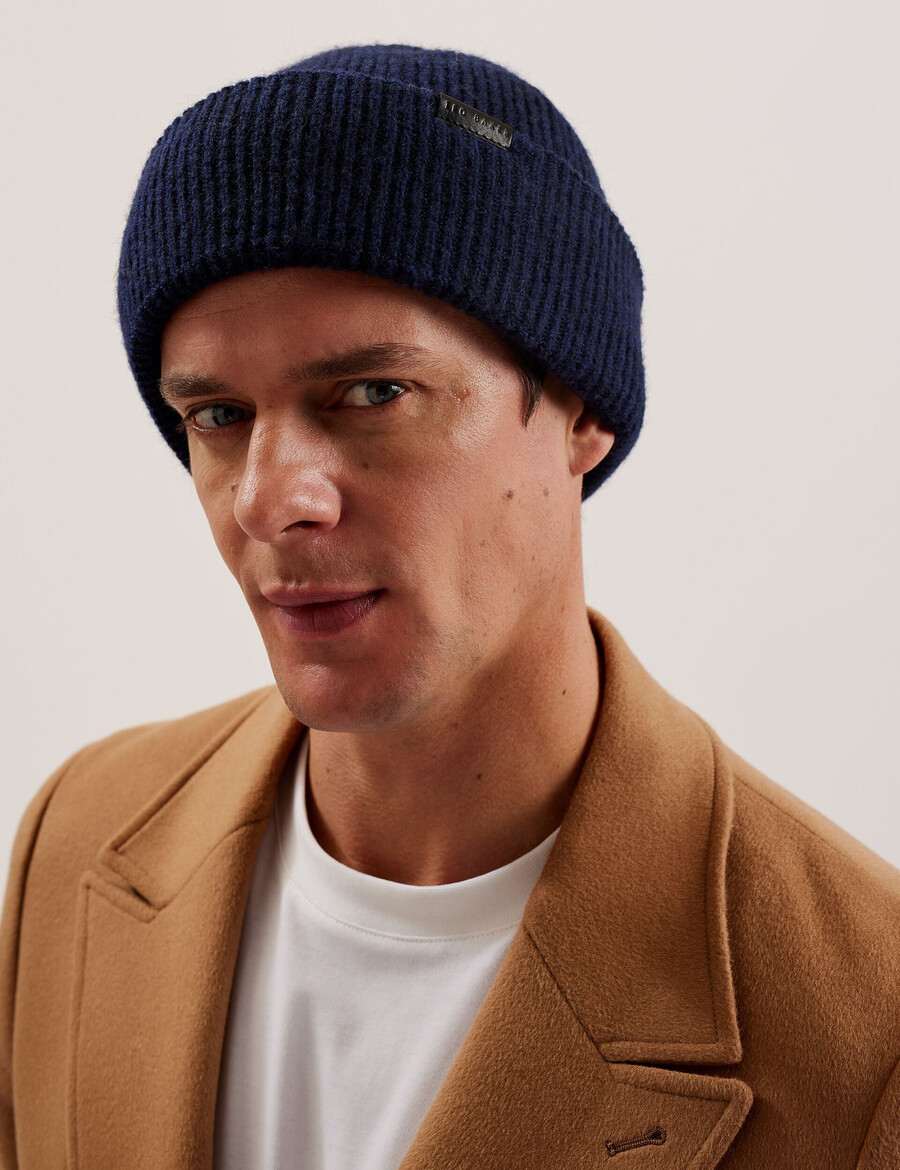 alliiie - gorro de punto acanalado con vuelta