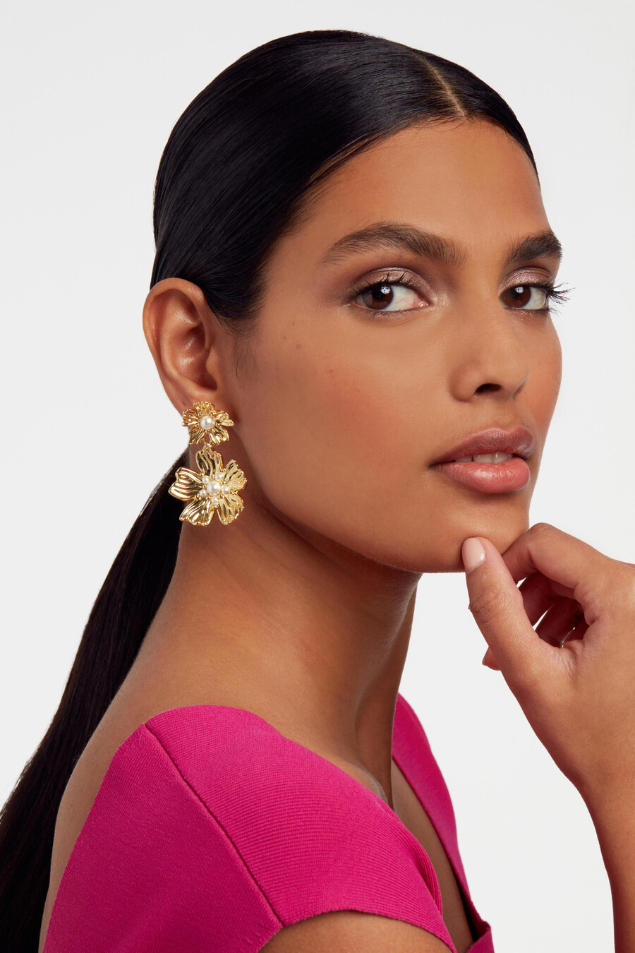 petaria - pendientes colgantes con diseño de flores