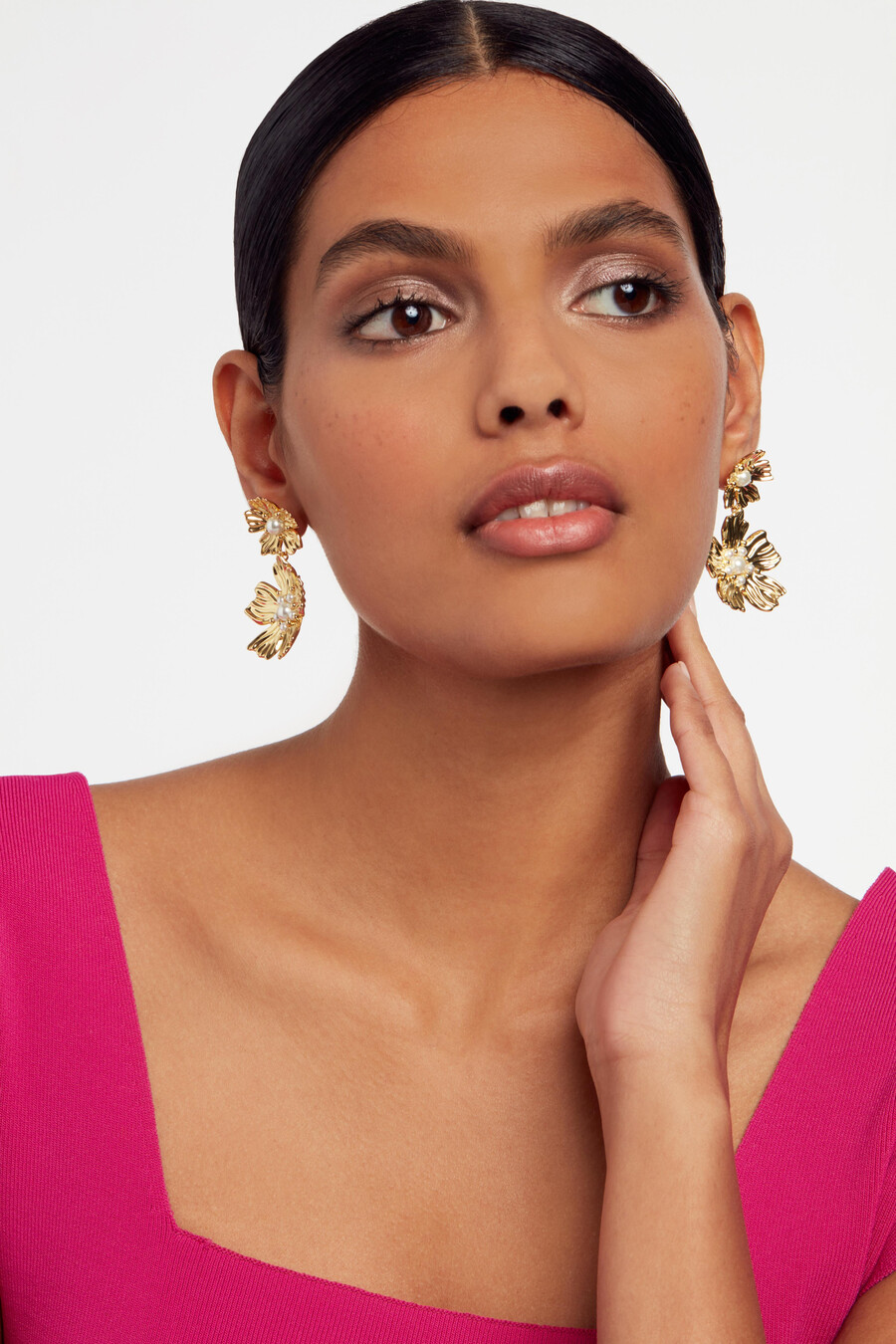 petaria - pendientes colgantes con diseño de flores