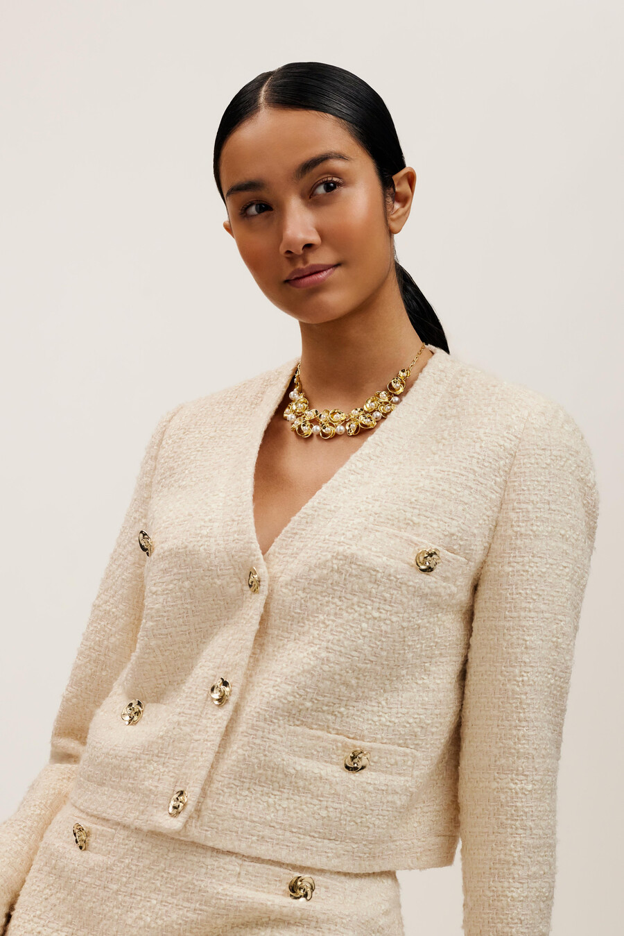 floressa - collar de flores de perla