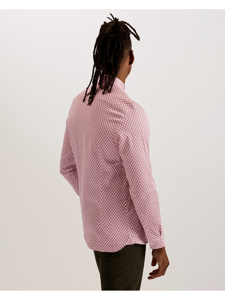 laceby - camisa ajustada de manga larga con estampado geométrico