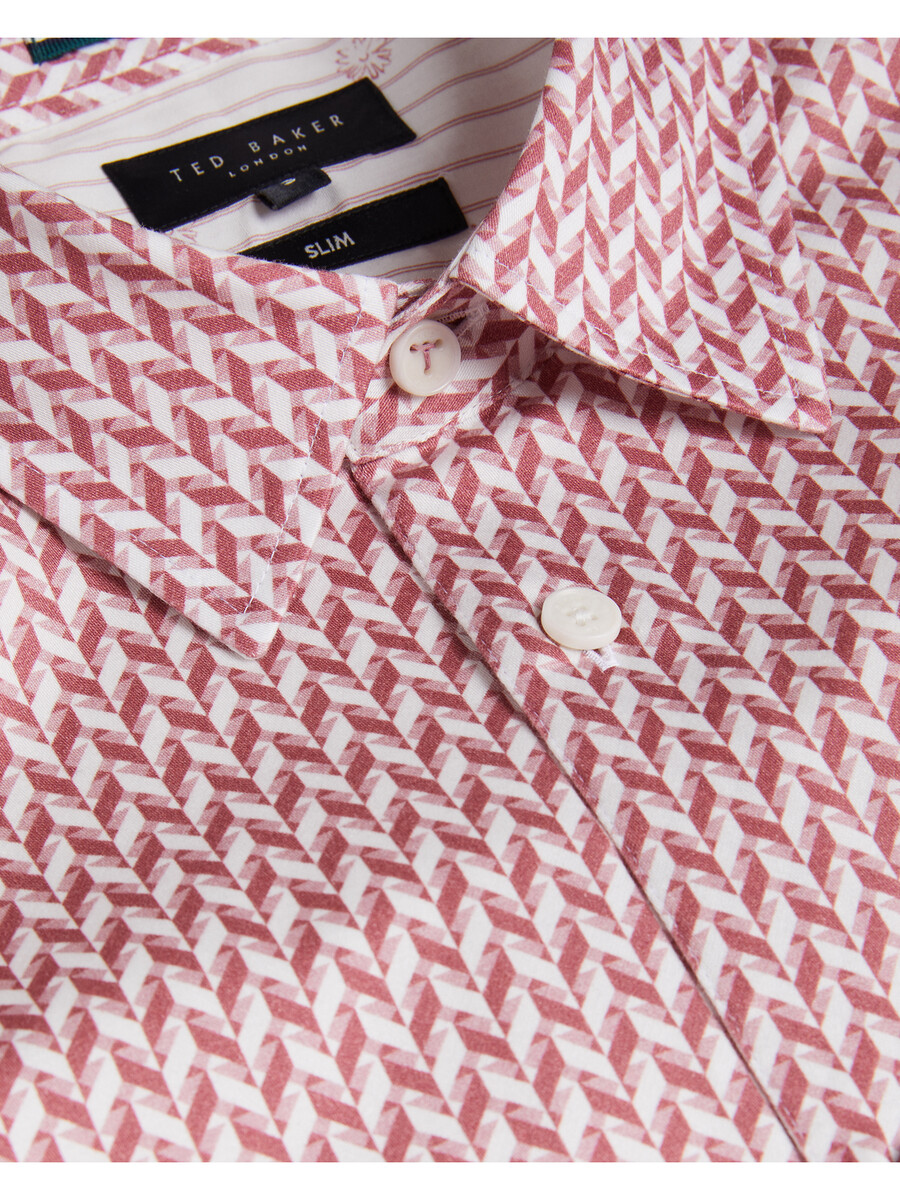 laceby - camisa ajustada de manga larga con estampado geométrico