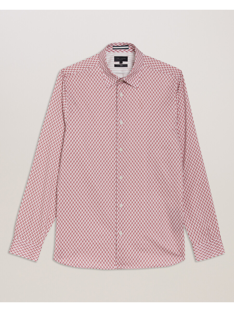 laceby - camisa ajustada de manga larga con estampado geométrico