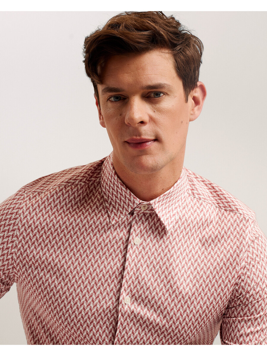 lacesho - camisa de manga corta con estampado geométrico