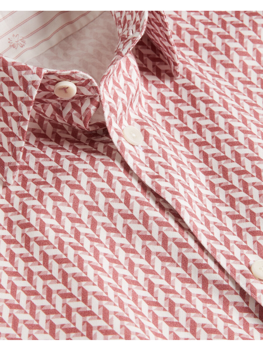 lacesho - camisa de manga corta con estampado geométrico