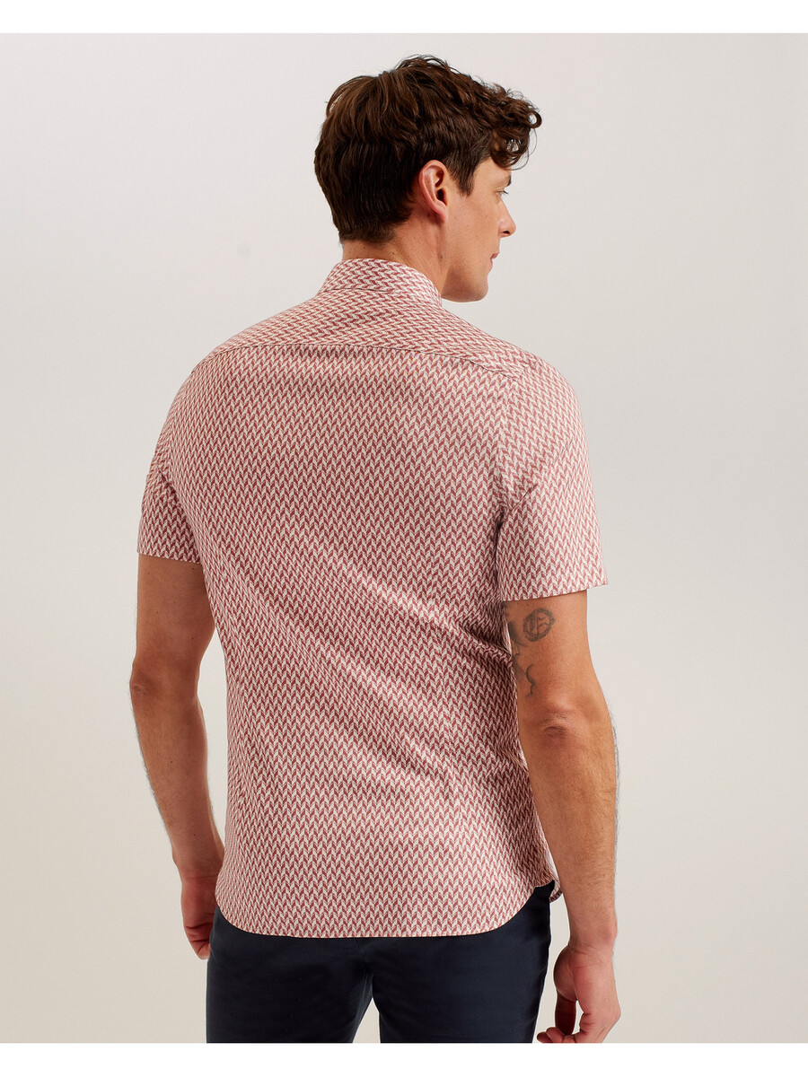 lacesho - camisa de manga corta con estampado geométrico