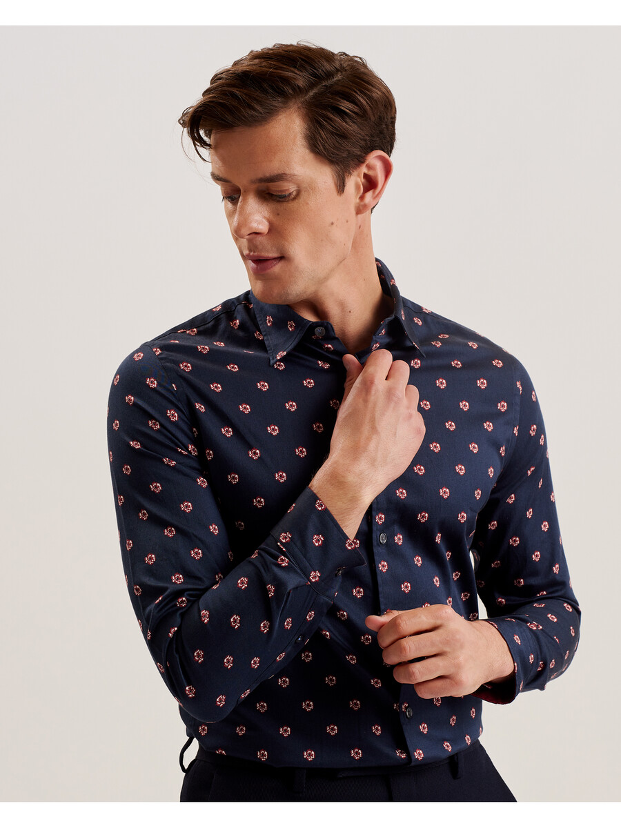 mikceal - camisa ajustada con estampado floral
