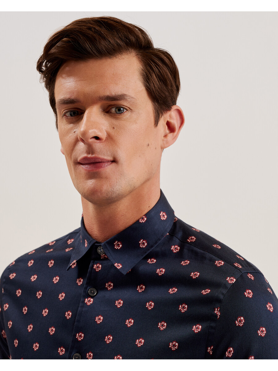 mikceal - camisa ajustada con estampado floral