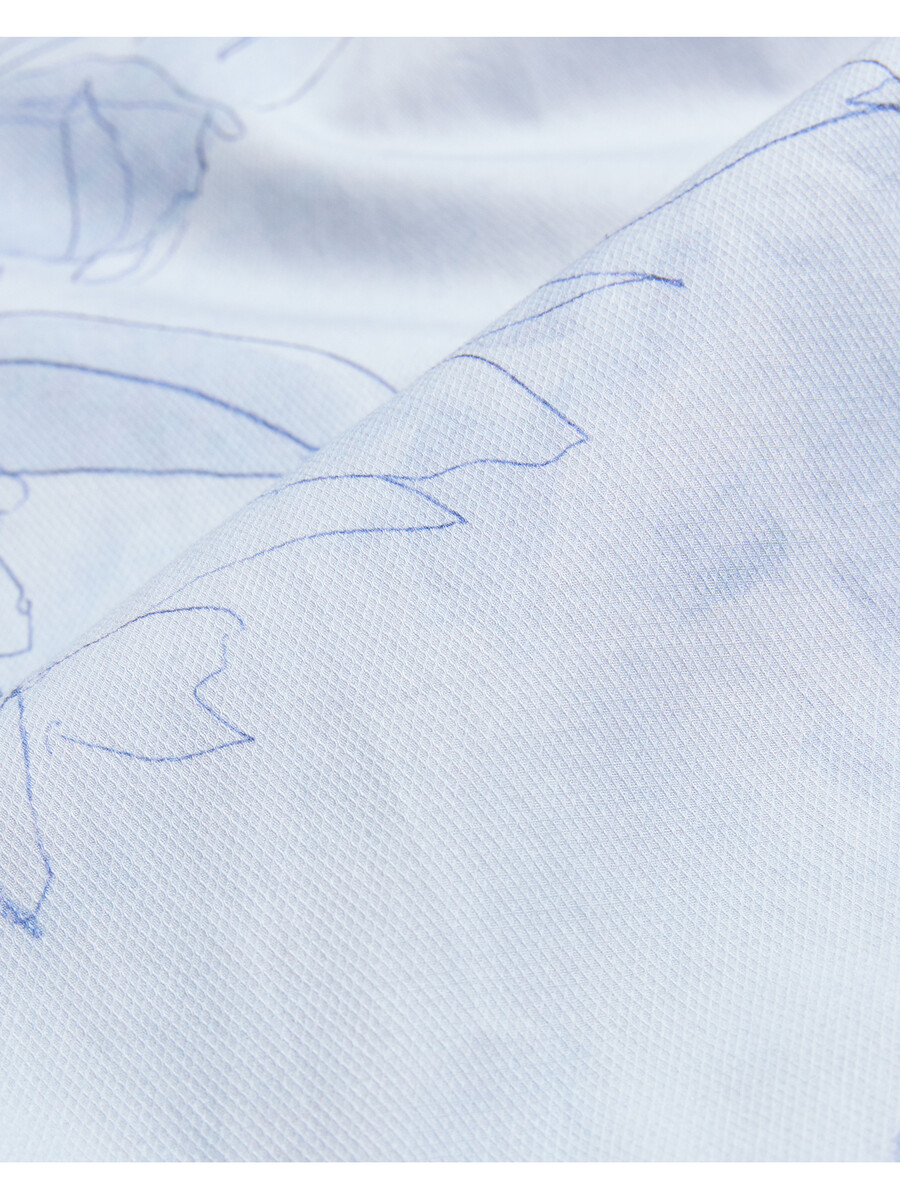 walesby - camisa de algodón con estampado floral esbozado