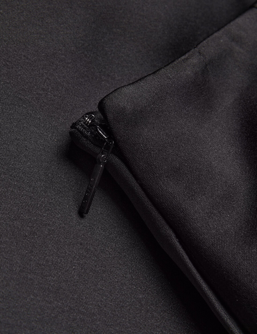 erva - falda midi cruzada de satén asimétrica