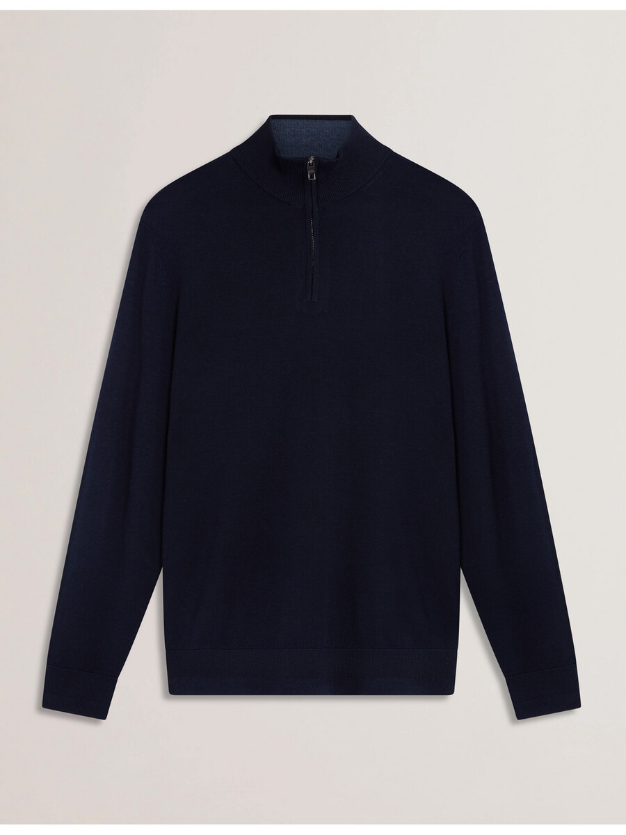 limehas - camiseta de manga larga con media cremallera y núcleo de merino