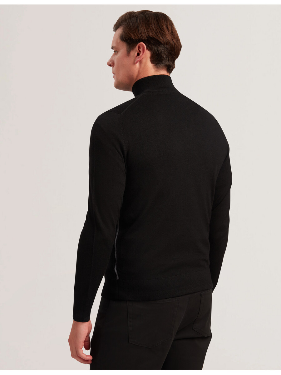 limehas - camiseta de manga larga con media cremallera y núcleo de merino