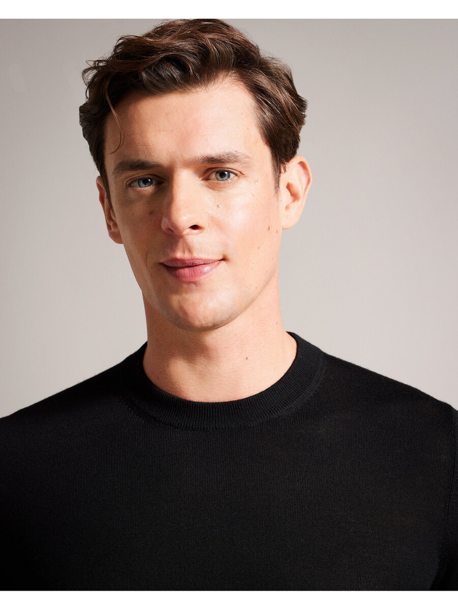 carnby - jersey de cuello redondo de pura lana
