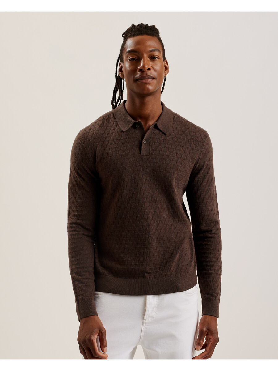 morar - polo de punto de manga larga en punto de camiseta