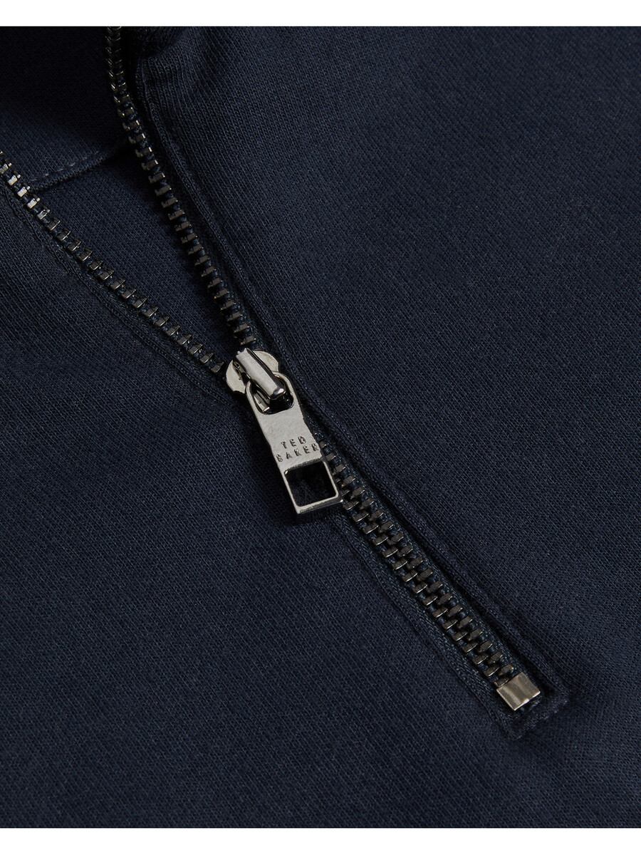 actos - sudadera de mezcla de algodón con media cremallera y marca