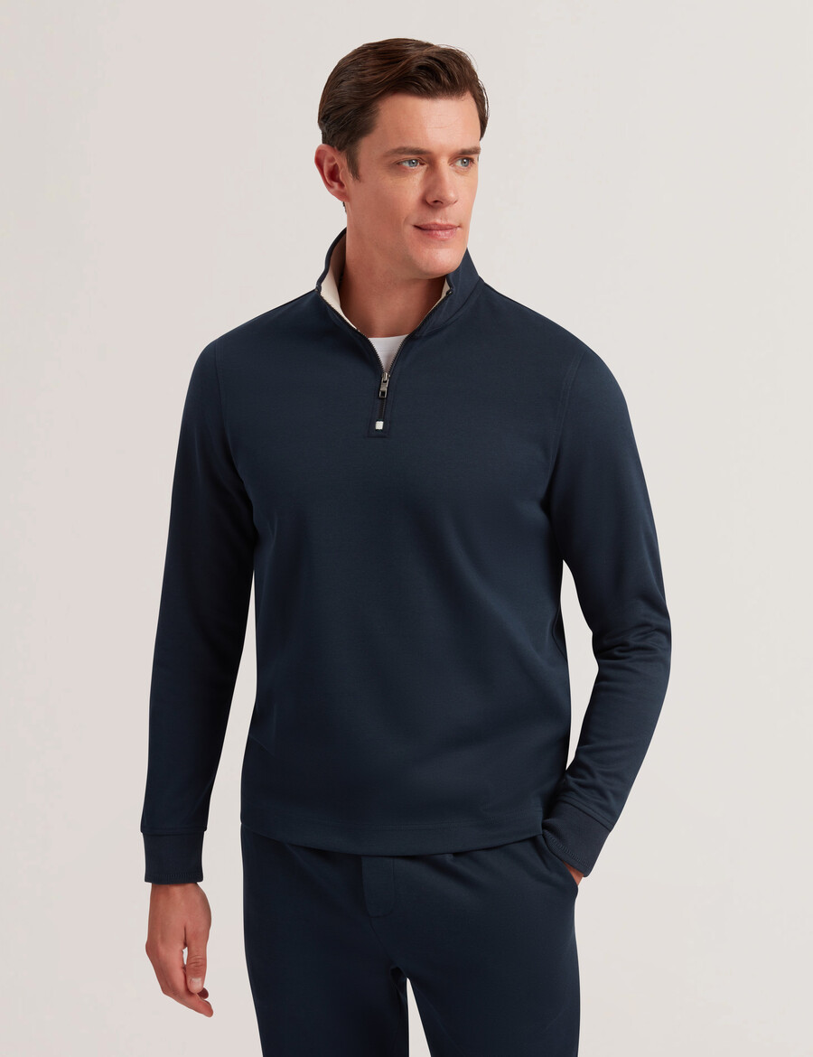 pryor - sudadera con cuello alzado y media cremallera