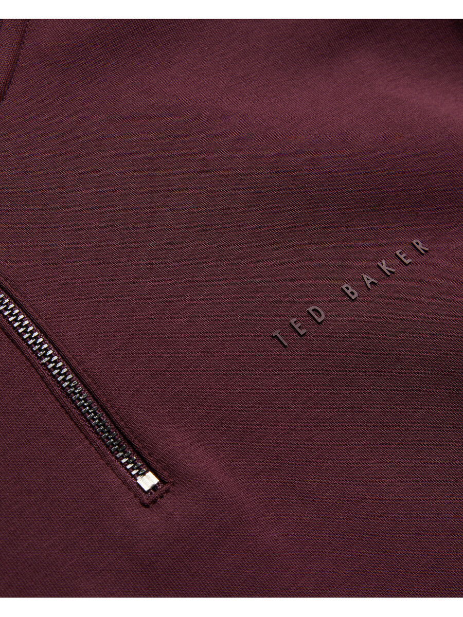 actos - sudadera de mezcla de algodón con media cremallera y marca