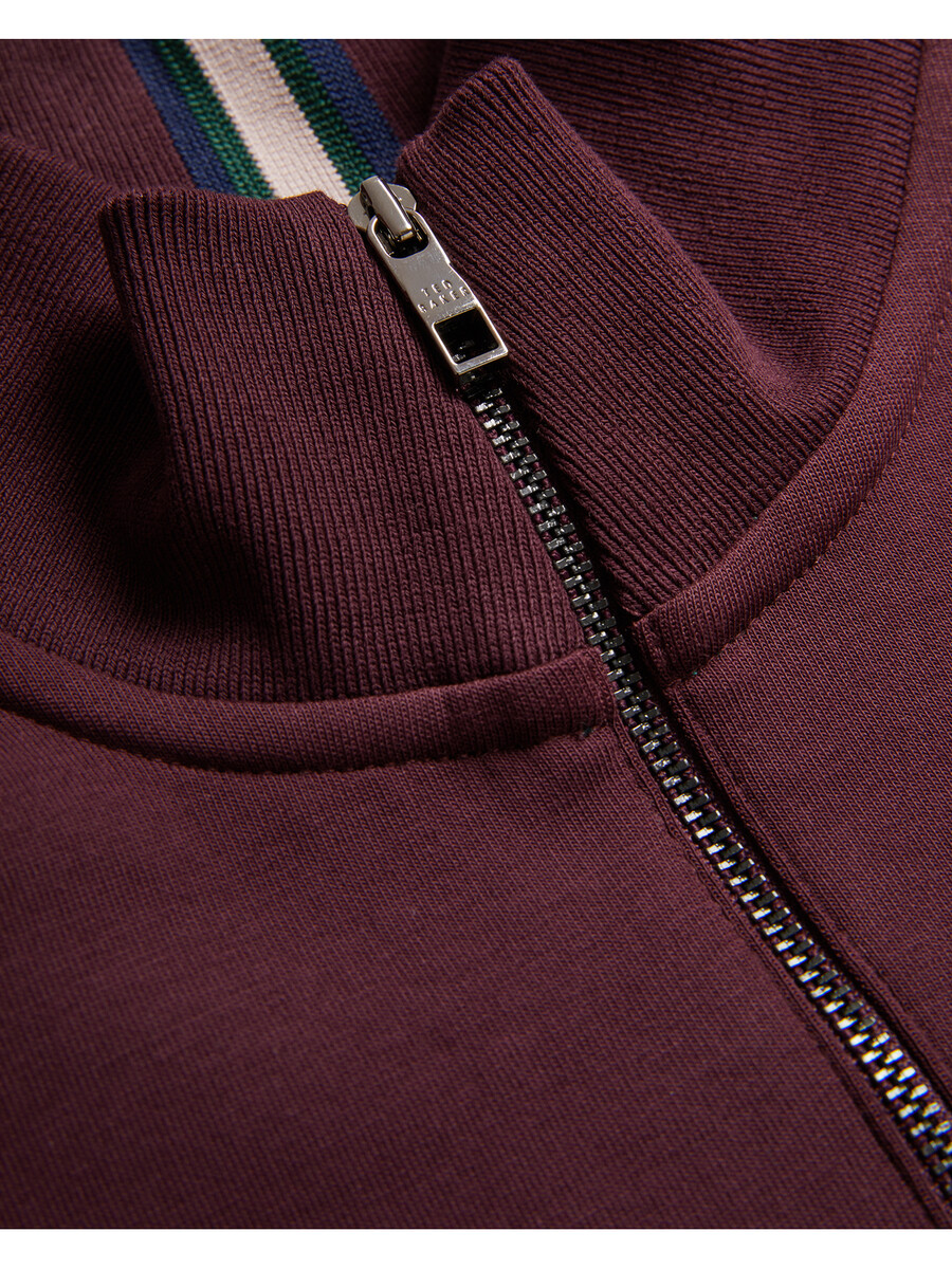 actos - sudadera de mezcla de algodón con media cremallera y marca