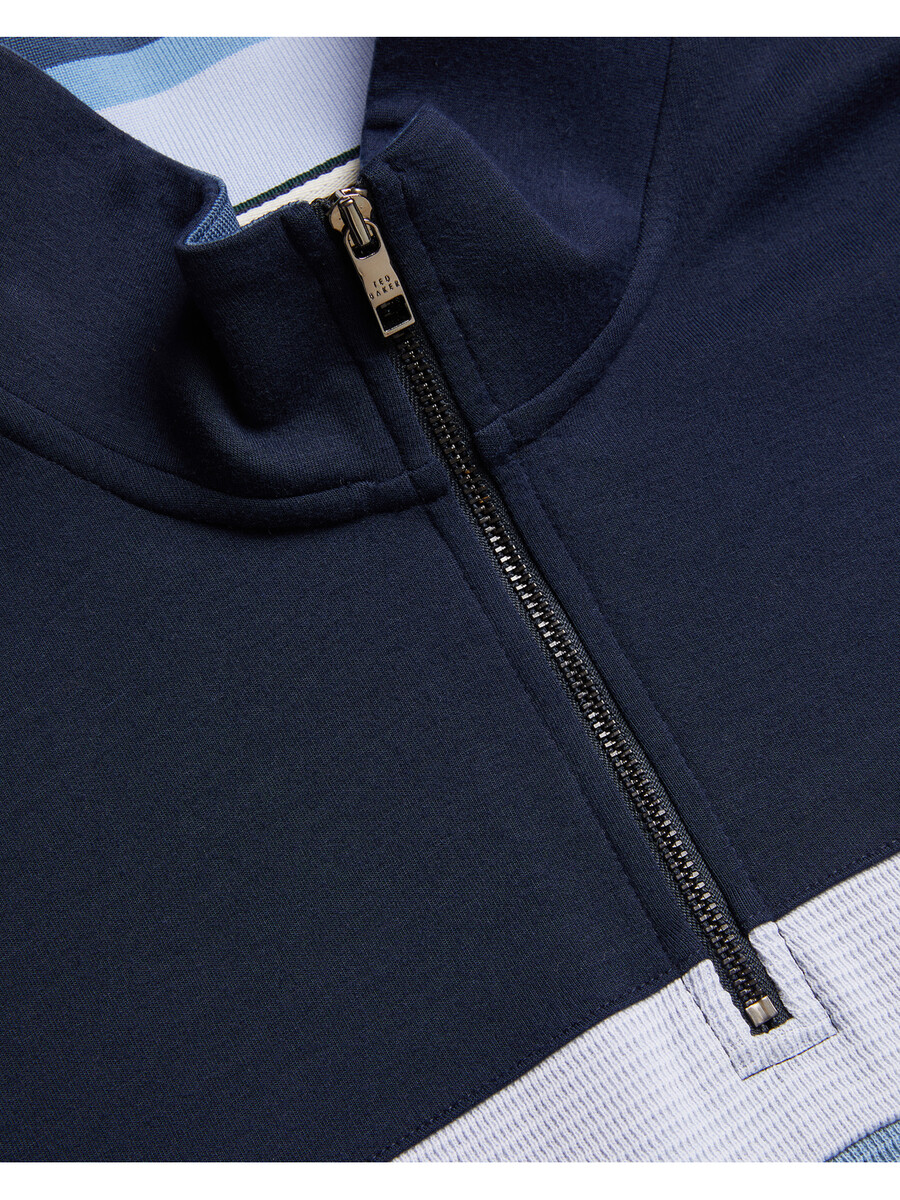 longman - sudadera con media cremallera y rayas ombré