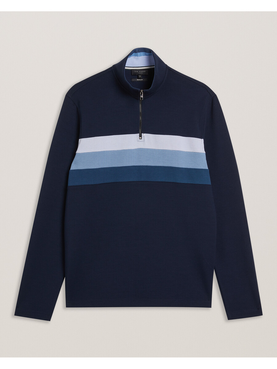 longman - sudadera con media cremallera y rayas ombré