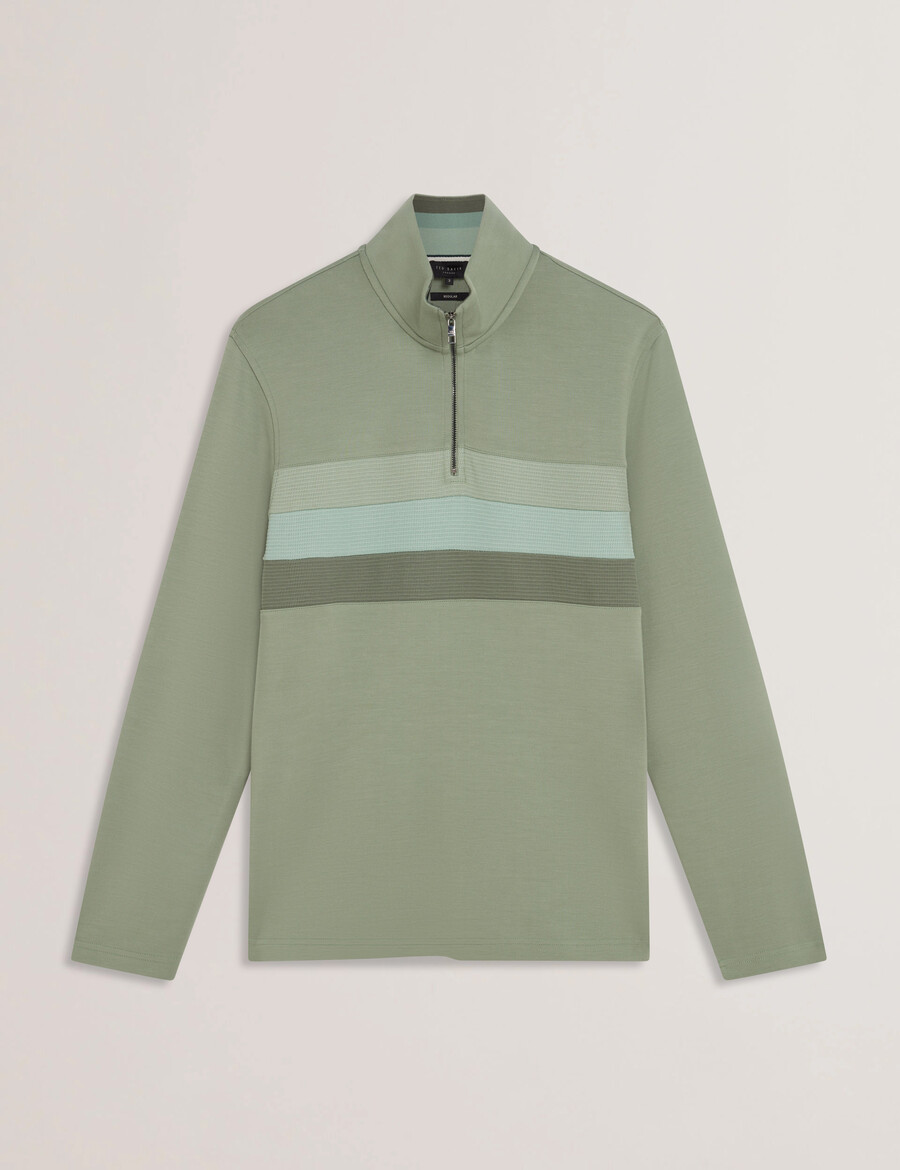 longman - sudadera con media cremallera y rayas ombré