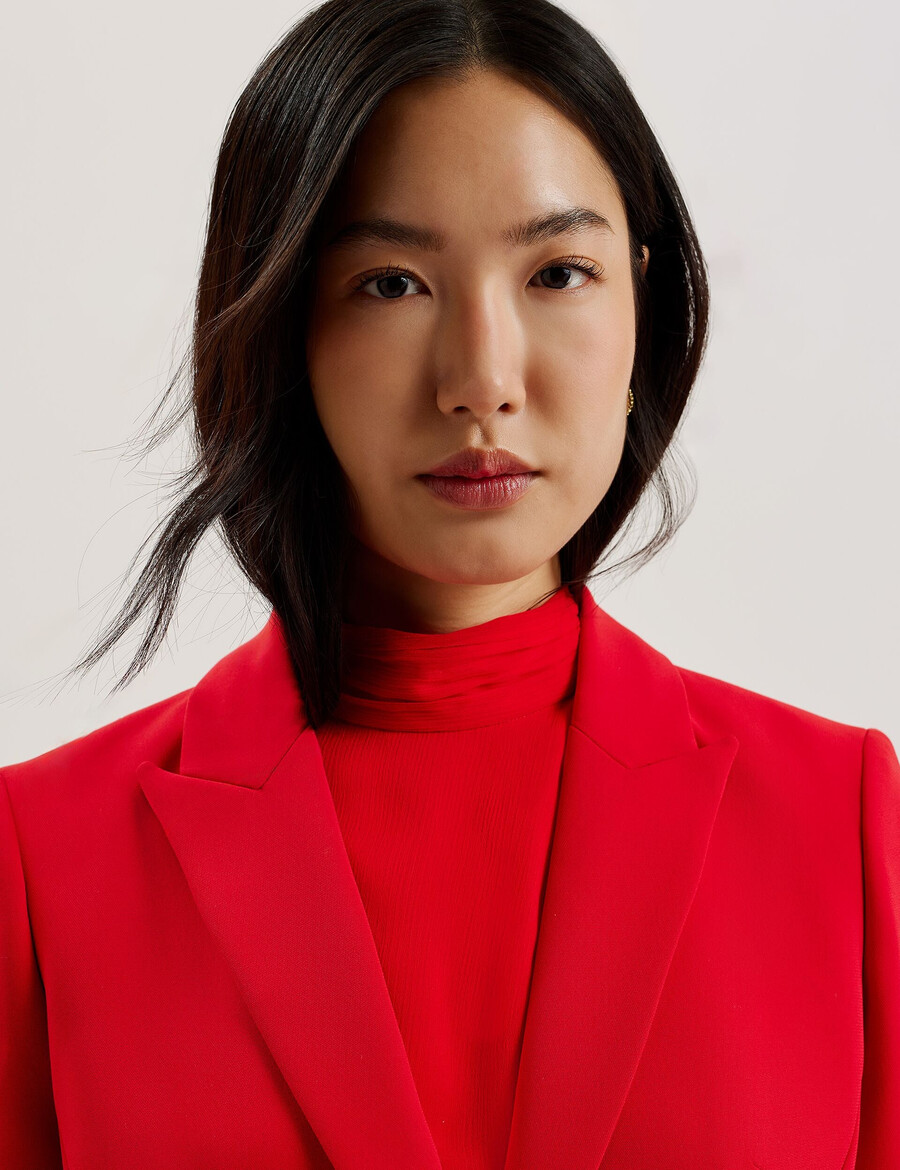 manabl - blazer entallado de un solo pecho