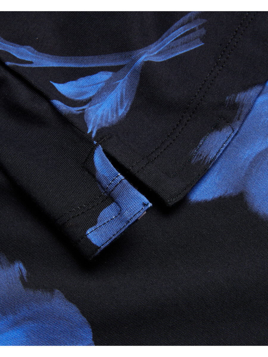 vendis - camiseta de algodón con estampado floral en contraste