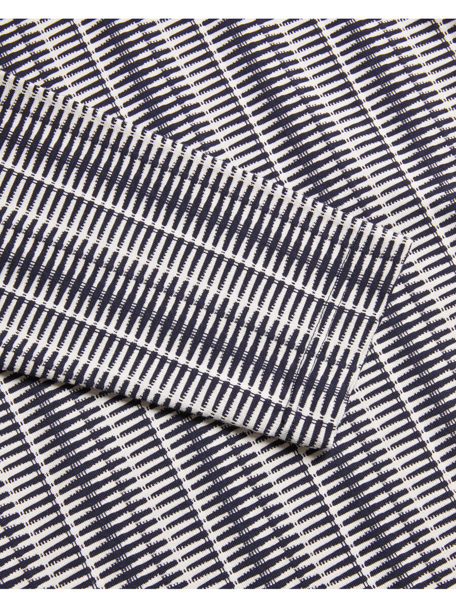 capuzzo - polo de manga larga con cremallera y rayas geométricas