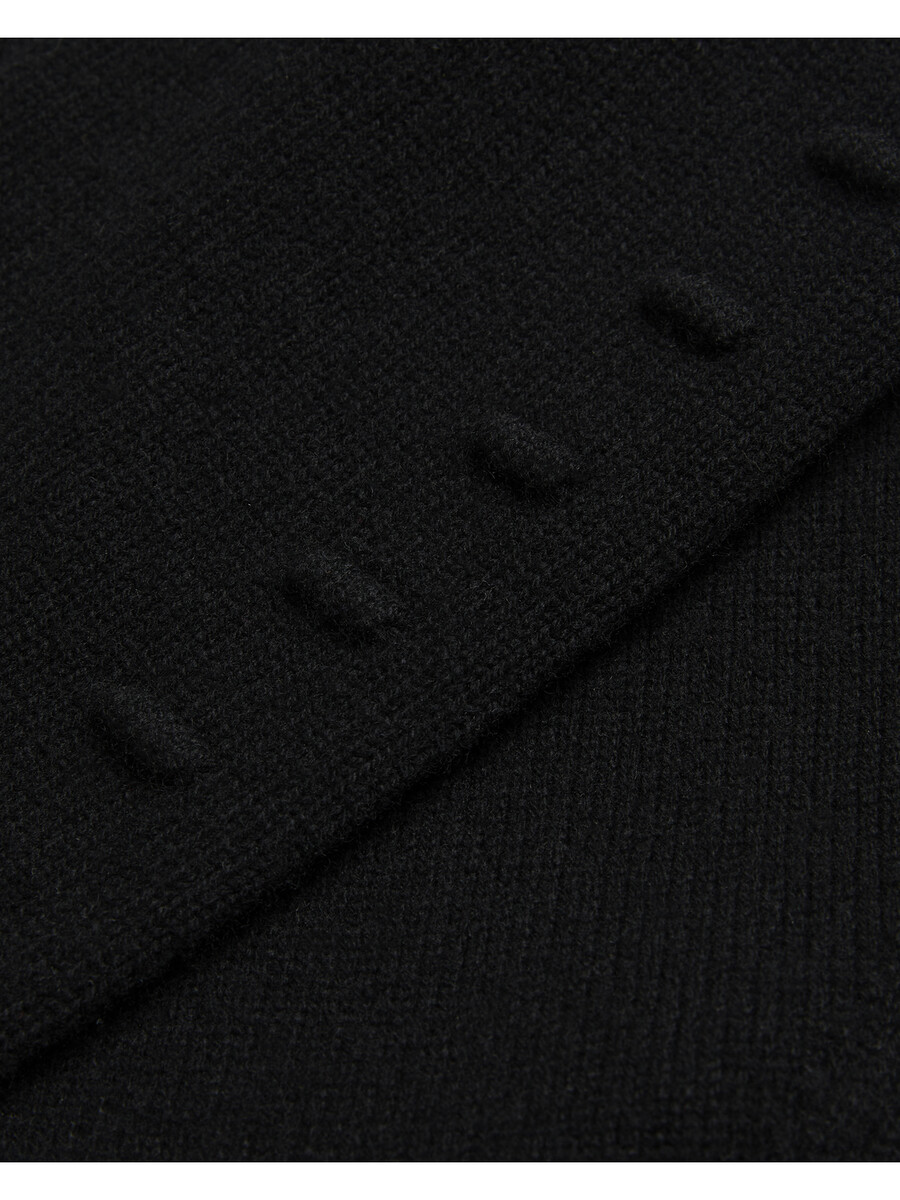 lissiah - jersey de punto con dobladillo de camisa y detalle de pompones