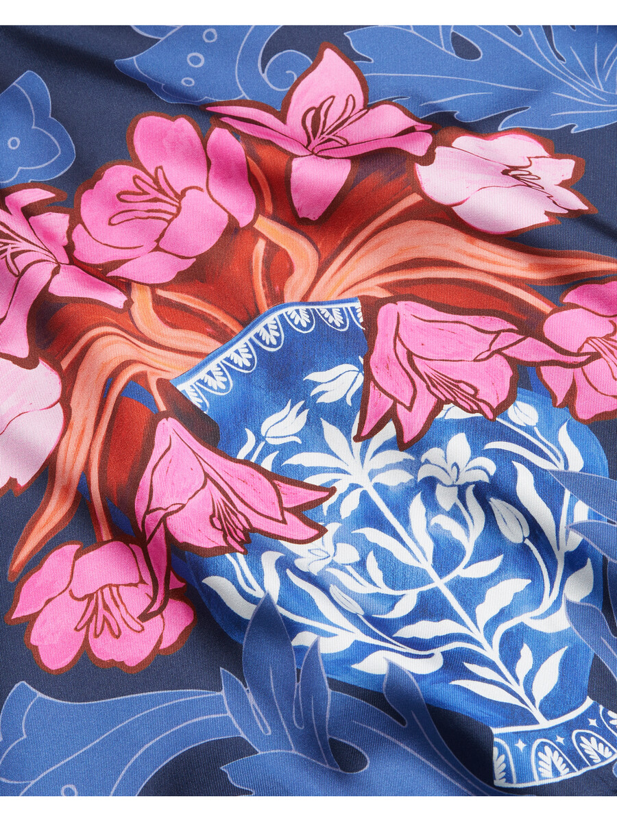 teanha - jersey estampado con frente tejido