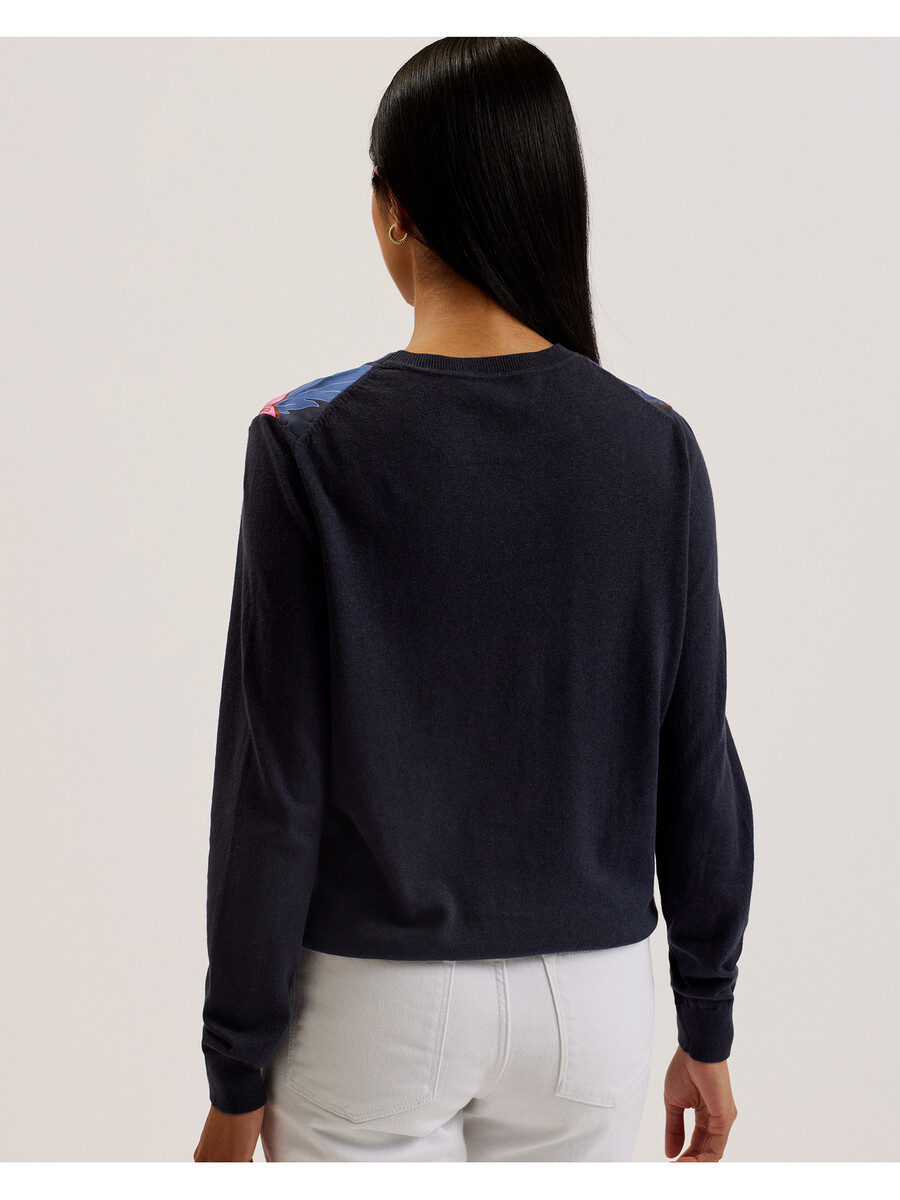 teanha - jersey estampado con frente tejido