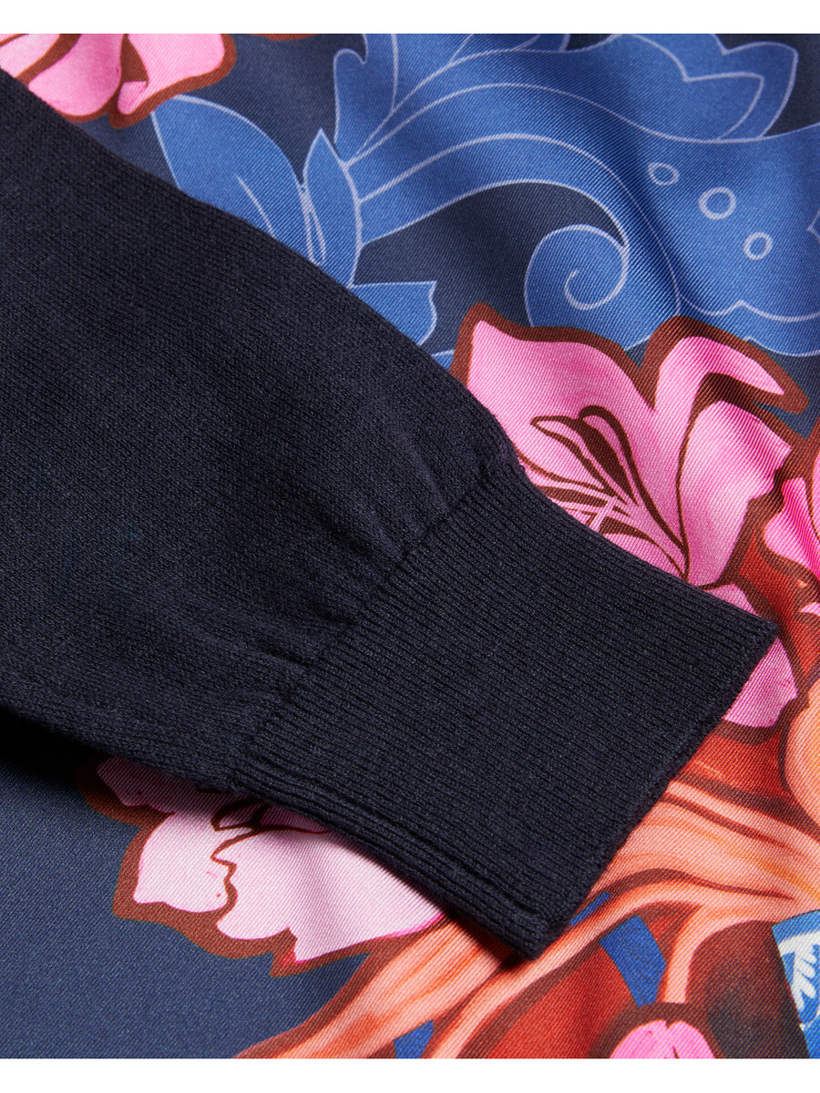 teanha - jersey estampado con frente tejido