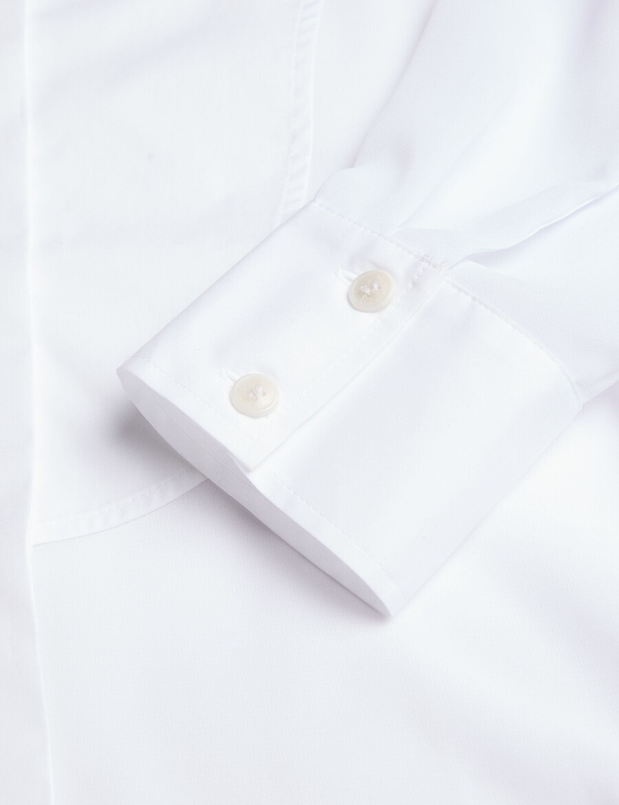 lechosa - blusa transparente de manga larga con pechera